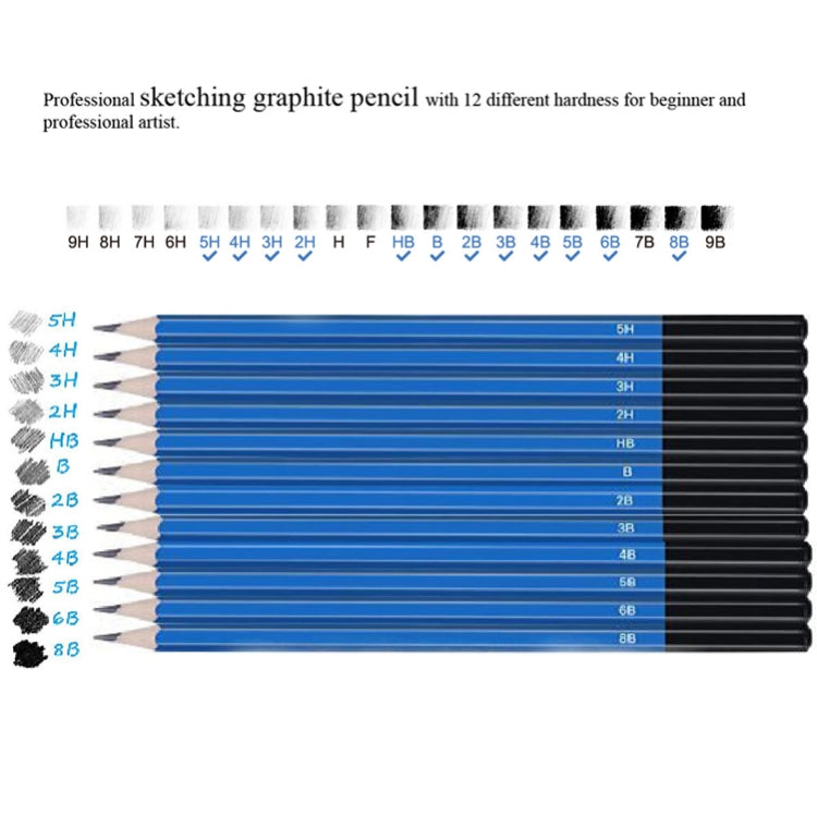 Set di 72 in 1 matita colorata per schizzi Matita colorata per studenti dipinta a mano, Hand-Painted Art Pencil