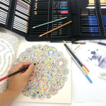 Set di 72 in 1 matita colorata per schizzi Matita colorata per studenti dipinta a mano, Hand-Painted Art Pencil