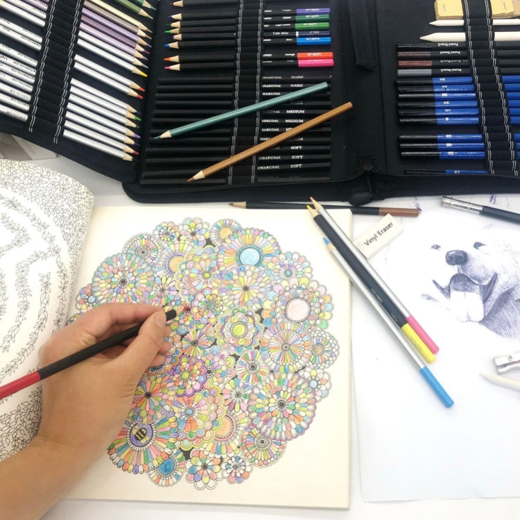 Set di 72 in 1 matita colorata per schizzi Matita colorata per studenti dipinta a mano, Hand-Painted Art Pencil