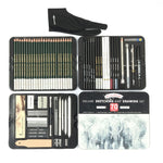 KALOUR 70 in 1 Sketch Pencil Iron Box Set Sketch Tool Set Fine Art Painting Pencil, 70 in 1 Sketch Pencil