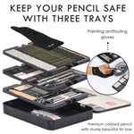 KALOUR 70 in 1 Sketch Pencil Iron Box Set Sketch Tool Set Fine Art Painting Pencil, 70 in 1 Sketch Pencil