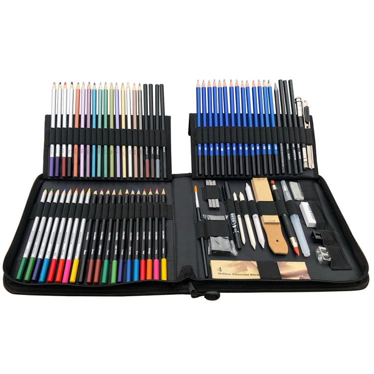 KALOLR YW-PC083 83 in 1 Strumento per schizzi portatile Colore solubile in acqua Piombo Colore in metallo Combinazione di piombo Set di disegni per schizzi, YW-PC083