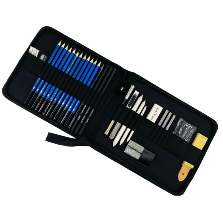 KALOUR Set di matite per schizzi 33 in 1 Forniture artistiche per pennelli per principianti, 33 in 1