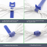 Fibbia avvolgitore in nylon per cavi 15-30 cm 60 pezzi
