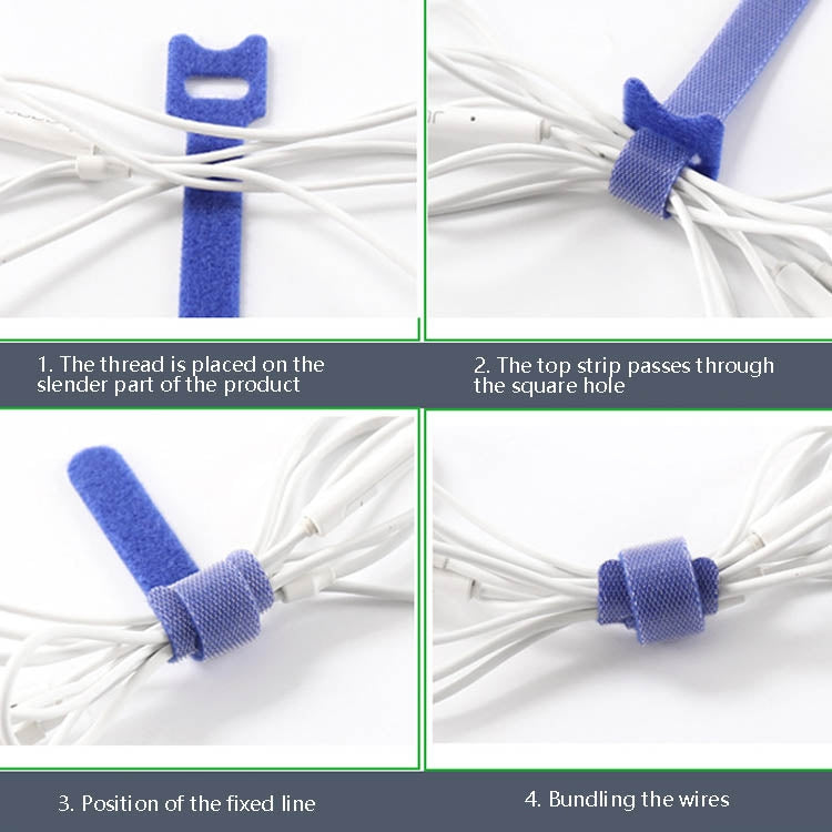 Fibbia avvolgitore in nylon per cavi 15-30 cm 60 pezzi