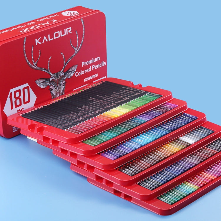KALOUR Set di 180 colori di piombo colorato Matite dipinte Forniture per pittura artistica, 180 Colors Art Painting