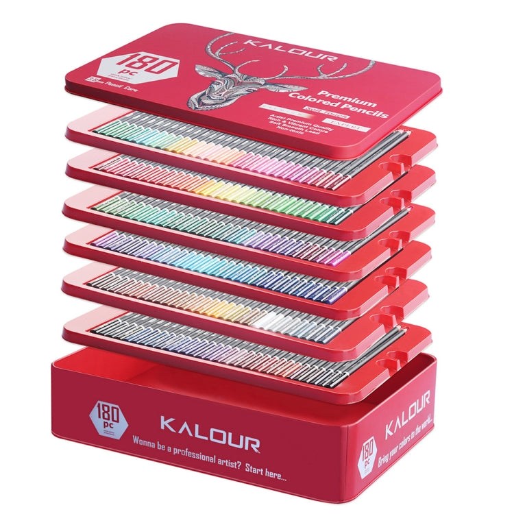 KALOUR Set di 180 colori di piombo colorato Matite dipinte Forniture per pittura artistica, 180 Colors Art Painting