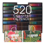 BRUTFUNER Set di 520 colori di piombo colorato Pittura artistica Piombo colorato dipinto a mano oleoso, 520 Colors Hand-Painted