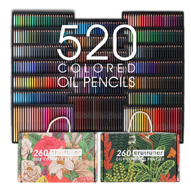 BRUTFUNER Set di 520 colori di piombo colorato Pittura artistica Piombo colorato dipinto a mano oleoso, 520 Colors Hand-Painted