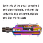1 paio PROMEND Pedale colorato per bicicletta CNC in lega di alluminio con tre cuscinetti Peilin, PD-M86CY, PD-R87CY