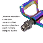1 paio PROMEND Pedale colorato per bicicletta CNC in lega di alluminio con tre cuscinetti Peilin, PD-M86CY, PD-R87CY