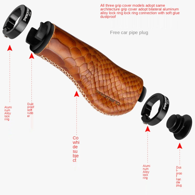 1 paio PROMEND GR-502H Bicicletta Mountain Bike Bicicletta pieghevole Guanti ergonomici con polpetta di bloccaggio, GR-502H Brown, GR-502H