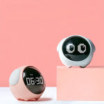 Cartoon Cmart sveglia per bambini camera da letto comodino LED lampada carica orologio digitale elettronico, White (Foundation), Pink (Foundation), White (Expression Version), Pink (Expression Version)