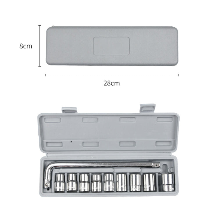 CY-0117 Set di attrezzi combinati per manicotti Set multifunzione per riparazione auto a cricchetto di emergenza per triciclo, 10 PCS / Set