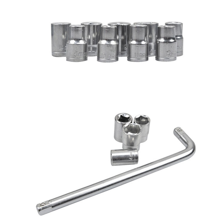 CY-0117 Set di attrezzi combinati per manicotti Set multifunzione per riparazione auto a cricchetto di emergenza per triciclo, 10 PCS / Set