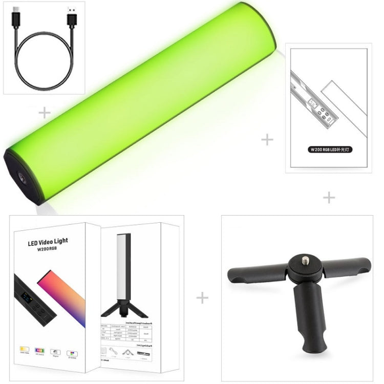 W200 RGB Fotografia per esterni Luce di riempimento portatile LED Atmosphere Stick Light