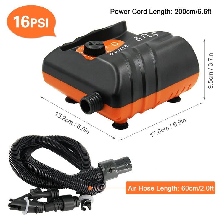 HT-785 SUP Paddle Board 16PSI Pompa gonfiabile per auto ad alta pressione 12V Pompa ad aria elettrica, HT-785