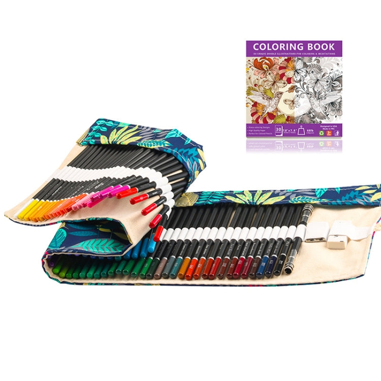Set di matite colorate a 72 colori Matite colorate Graffiti dipinte a mano, With Roller Shutter Pencil Case