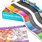 Set di matite colorate a 72 colori Matite colorate Graffiti dipinte a mano, With Roller Shutter Pencil Case