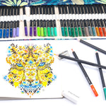 Set di matite colorate a 72 colori Matite colorate Graffiti dipinte a mano, With Roller Shutter Pencil Case