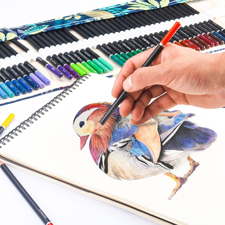 Set di matite colorate a 72 colori Matite colorate Graffiti dipinte a mano, With Roller Shutter Pencil Case