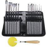 17 in 1 Pennello per pittura acrilica Multiuso Lana di nylon Pennello per acquerello Materiale per pittura artistica Qith Borsa per pittura su tela, 17 in 1