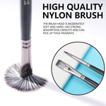 17 in 1 Pennello per pittura acrilica Multiuso Lana di nylon Pennello per acquerello Materiale per pittura artistica Qith Borsa per pittura su tela, 17 in 1