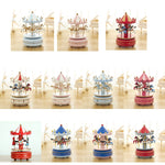 Sky City Carousel Clockwork Music Box Regalo di compleanno per coppie, K0131 Star Blue, K0132 Star Pink, K0111 Star Red, K0121 Flowers Grass Red, K0112 Flowers Grass Rose, K0233 Dot Red, K0232  Dot Blue + Pink, K0231 Dot Blue, K0321 Red White