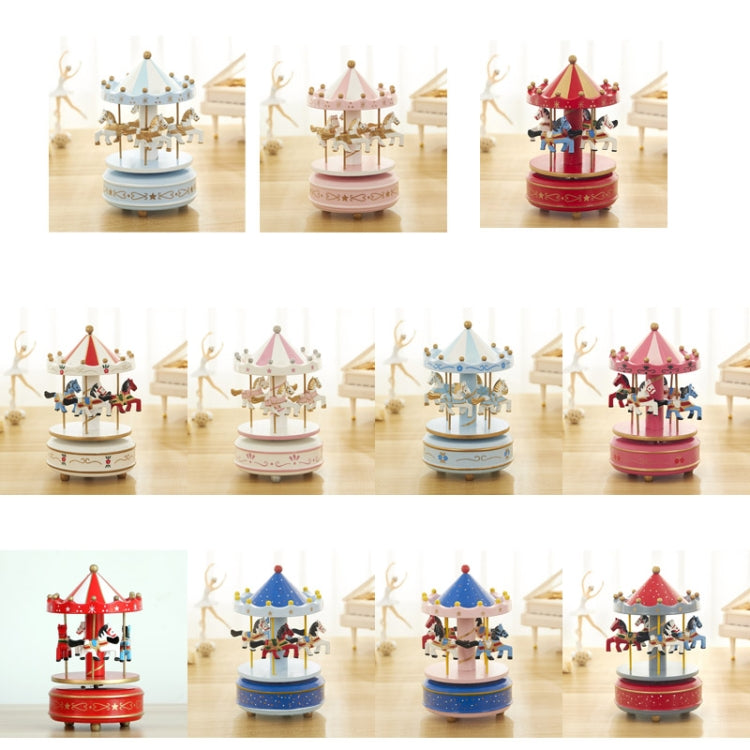 Sky City Carousel Clockwork Music Box Regalo di compleanno per coppie, K0131 Star Blue, K0132 Star Pink, K0111 Star Red, K0121 Flowers Grass Red, K0112 Flowers Grass Rose, K0233 Dot Red, K0232  Dot Blue + Pink, K0231 Dot Blue, K0321 Red White