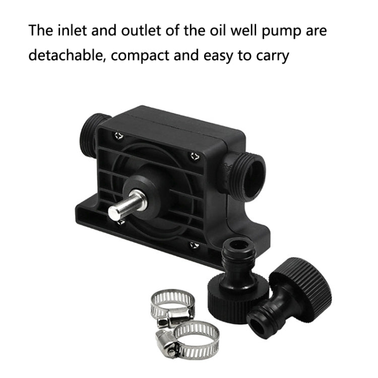 Mini pompa dell'acqua portatile Pompa dell'olio ad alto flusso azionata da trapano elettrico, standard con due connettori, High Flow Oil Pump