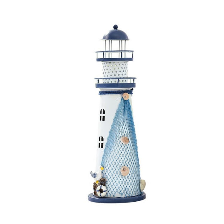2 pezzi stile mediterraneo lampeggiante oceano latta faro decorazione della casa artigianato, stile consegna casuale, M1221 Small 14cm, M1022 Medium 19cm, M1021 Large 30cm