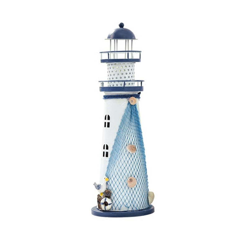 2 pezzi stile mediterraneo lampeggiante oceano latta faro decorazione della casa artigianato, stile consegna casuale, M1221 Small 14cm, M1022 Medium 19cm, M1021 Large 30cm