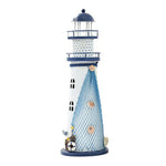 2 pezzi stile mediterraneo lampeggiante oceano latta faro decorazione della casa artigianato, stile consegna casuale, M1221 Small 14cm, M1022 Medium 19cm, M1021 Large 30cm