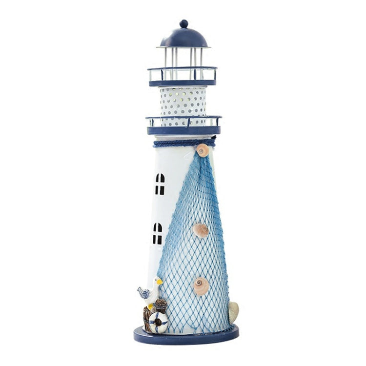 2 pezzi stile mediterraneo lampeggiante oceano latta faro decorazione della casa artigianato, stile consegna casuale, M1221 Small 14cm, M1022 Medium 19cm, M1021 Large 30cm