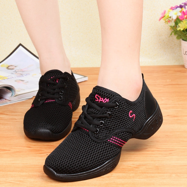 Scarpe da ballo moderne traspiranti con fondo morbido in mesh Scarpe rinforzanti per donna, 36, 37, 38