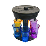 Distributore automatico di vino da 6 tazze, versatore automatico per vino con giradischi, stile:, Round Pink with Transparent Cup, Round Pink with Color Cup, Round Blue with Transparent Cup, Round Blue with Color Cup, Round Gray with Transparent Cup   ...