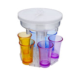 Distributore automatico di vino da 6 tazze, versatore automatico per vino con giradischi, stile:, Round Pink with Transparent Cup, Round Pink with Color Cup, Round Blue with Transparent Cup, Round Blue with Color Cup, Round Gray with Transparent Cup   ...