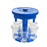 Distributore automatico di vino da 6 tazze, versatore automatico per vino con giradischi, stile:, Round Pink with Transparent Cup, Round Pink with Color Cup, Round Blue with Transparent Cup, Round Blue with Color Cup, Round Gray with Transparent Cup   ...