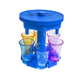 Distributore automatico di vino da 6 tazze, versatore automatico per vino con giradischi, stile:, Round Pink with Transparent Cup, Round Pink with Color Cup, Round Blue with Transparent Cup, Round Blue with Color Cup, Round Gray with Transparent Cup   ...