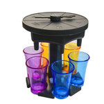 Distributore automatico di vino da 6 tazze, versatore automatico per vino con giradischi, stile:, Round Pink with Transparent Cup, Round Pink with Color Cup, Round Blue with Transparent Cup, Round Blue with Color Cup, Round Gray with Transparent Cup   ...