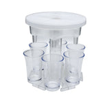 Distributore automatico di vino da 6 tazze, versatore automatico per vino con giradischi, stile:, Round Pink with Transparent Cup, Round Pink with Color Cup, Round Blue with Transparent Cup, Round Blue with Color Cup, Round Gray with Transparent Cup   ...