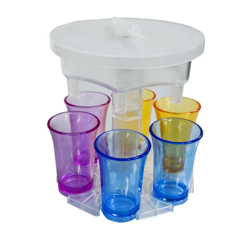 Distributore automatico di vino da 6 tazze, versatore automatico per vino con giradischi, stile:, Round Pink with Transparent Cup, Round Pink with Color Cup, Round Blue with Transparent Cup, Round Blue with Color Cup, Round Gray with Transparent Cup   ...