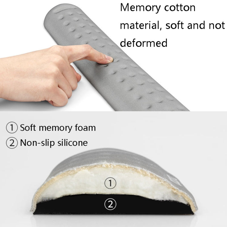 Baona Silicone Memory Cotton Wrist Pad Massage Hole Keyboard Mouse Pad, Stile:, Mouse Pad (Blue), Mouse Pad (Gray), Mouse Pad (Black), Mouse Pad (Pink), Medium Keyboard Rest (Blue), Medium Keyboard Rest (Gray), Medium Keyboard Rest (Black)�������������...
