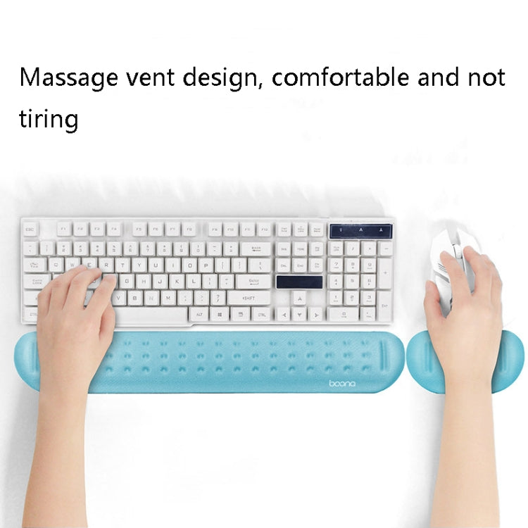 Baona Silicone Memory Cotton Wrist Pad Massage Hole Keyboard Mouse Pad, Stile:, Mouse Pad (Blue), Mouse Pad (Gray), Mouse Pad (Black), Mouse Pad (Pink), Medium Keyboard Rest (Blue), Medium Keyboard Rest (Gray), Medium Keyboard Rest (Black)�������������...