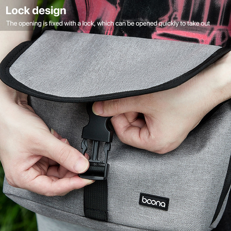 Baona BN-H013 Borsa a tracolla per fotocamera SLR Custodia per obiettivo, BN-H013 (Gray), BN-H013 (Black)