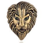 3 PCS Personalità Creative Lion Spille Retro Lega Animale Distintivo Cappotto Abito Petto Fiore, Lion(Silver), Lion(Golden)
