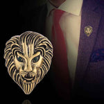3 PCS Personalità Creative Lion Spille Retro Lega Animale Distintivo Cappotto Abito Petto Fiore, Lion(Silver), Lion(Golden)
