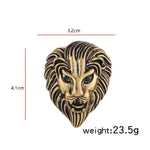 3 PCS Personalità Creative Lion Spille Retro Lega Animale Distintivo Cappotto Abito Petto Fiore, Lion(Silver), Lion(Golden)