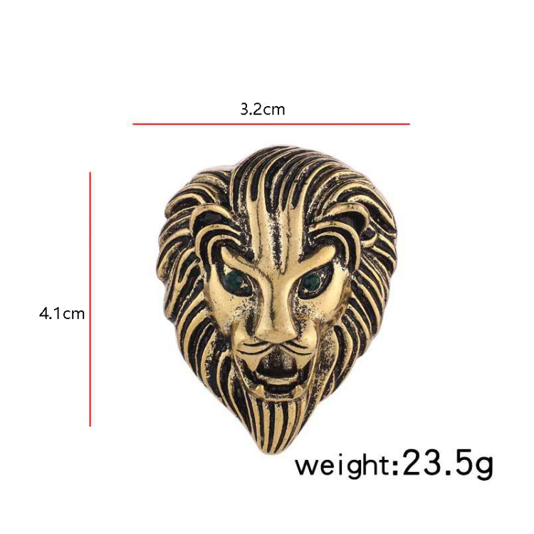 3 PCS Personalità Creative Lion Spille Retro Lega Animale Distintivo Cappotto Abito Petto Fiore, Lion(Silver), Lion(Golden)