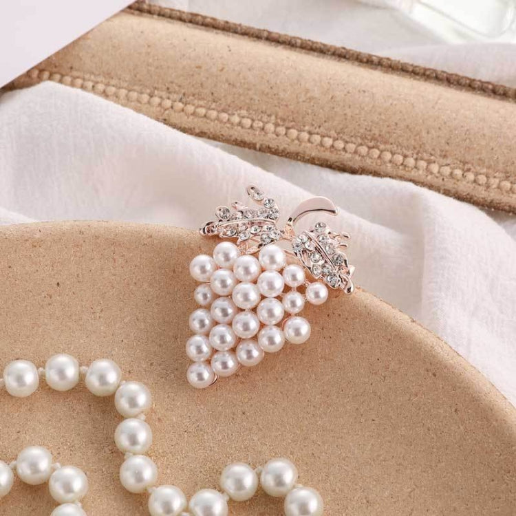 3 spille con diamanti a forma di uva e perle selvatiche, Grape